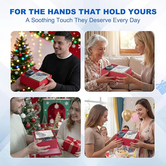 Wireless Hand Massager with 3 Heat Settings 3-in-1 Compression Therapy for Fingers Palm and Wrist