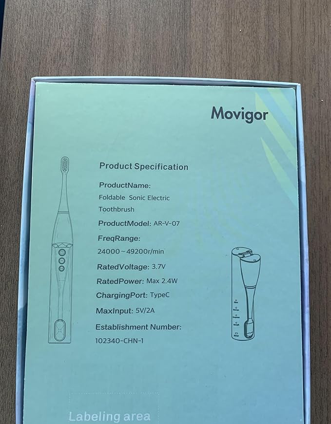 Foldable Electric Toothbrush for Adults – Dual UV Sanitization 272 Sonic Modes USB-C Rechargeable 4 Brush Heads Leather Travel Case Portable Blue Toothbrush