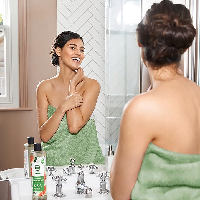 Love Beauty and Planet Plant-Based Body Wash Hydrate and Restore Skin Watermelon and Hyaluronic Acid Made with Plant-Based Cleansers and Skin Care Ingredients 100% Biodegradable 20 fl oz