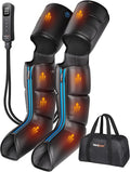 SHINE WELL Leg Massager with Heat and Compression for Circulation and Pain Relief Full Foot &amp Leg Air Compression Machine for Athletes Sequential Compression Boots Device for Post Workout Recove
