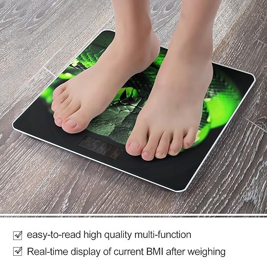 3D Snake Bathroom Scale Large LCD Backlight Display Digital Scale Rounded Corners Body Scales Automatic Power On/Off Bathroom Scales for Home Bedrooms