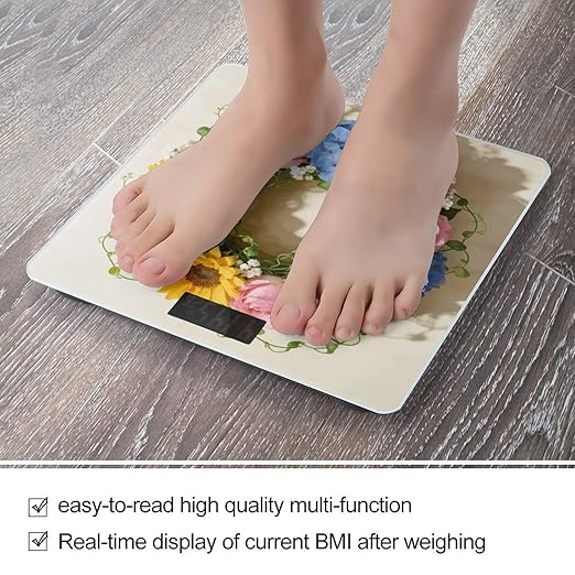Bright Garland Smart Scale for Body Weight Digital Bathroom Scale Toughened Glass Weight Scale with Large LCD Backlight Display High Precision Scales Weighing Machine