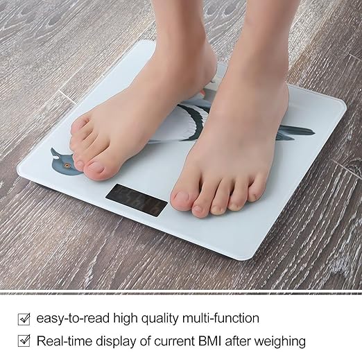 Digital Bathroom Scale for Body Weight Scale with Bright LCD Display High Accuracy Step-On Technology Auto On/Off Pigeon Digital Scales 400 Lbs /180kg