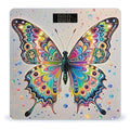 Butterfly Drip Spray Watercolor Scale for Body Weight Smart Scales Digital Bathroom Scale High Precision Weighing Scales with Large Display Weighing Machine for People