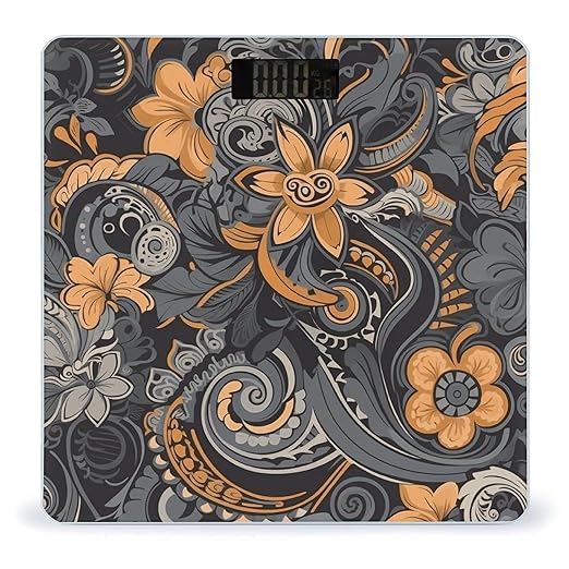 Flowers and Shamans Bathroom ScaleHighly Accurate Digital Weighing Machine for People Bright LED Display Weight Scale for The Aldult Home Use