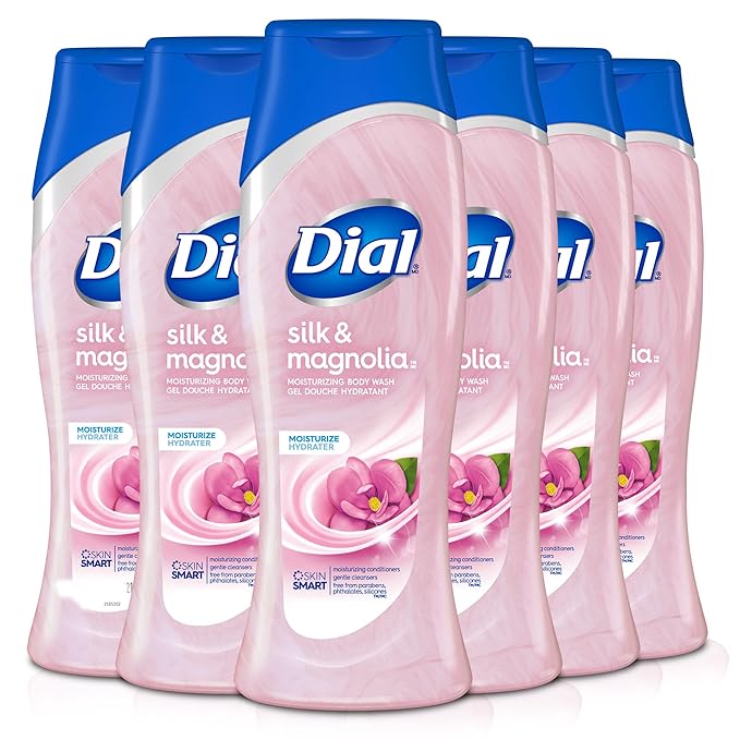 Dial Body Wash Silk &amp Magnolia 21 Ounces (Pack of 6)