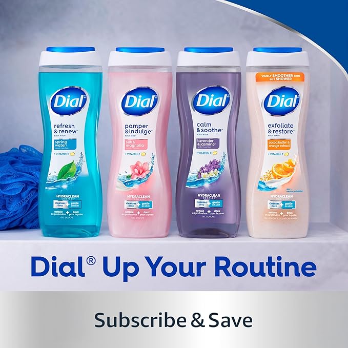 Dial Kids All-in-1 Body Wash + Hair + Bubble Bath Melon Scent 24 Fl Oz Pack of 4 Hypoallergenic Body Wash &amp Shampoo No Tears Formula for Kids 2+ Years No Parabens &amp Silicones