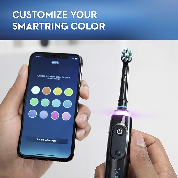Oral-B GENIUS X Electric Toothbrush with 3 Oral-B Replacement Brush Heads and Toothbrush Case Black