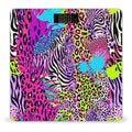 Women's Fashion Automatic Switch Digital Bathroom Weighing Scale Smart Scale Rainbow Animal Zebra Tiger Cheetah Leopard Print Splatter