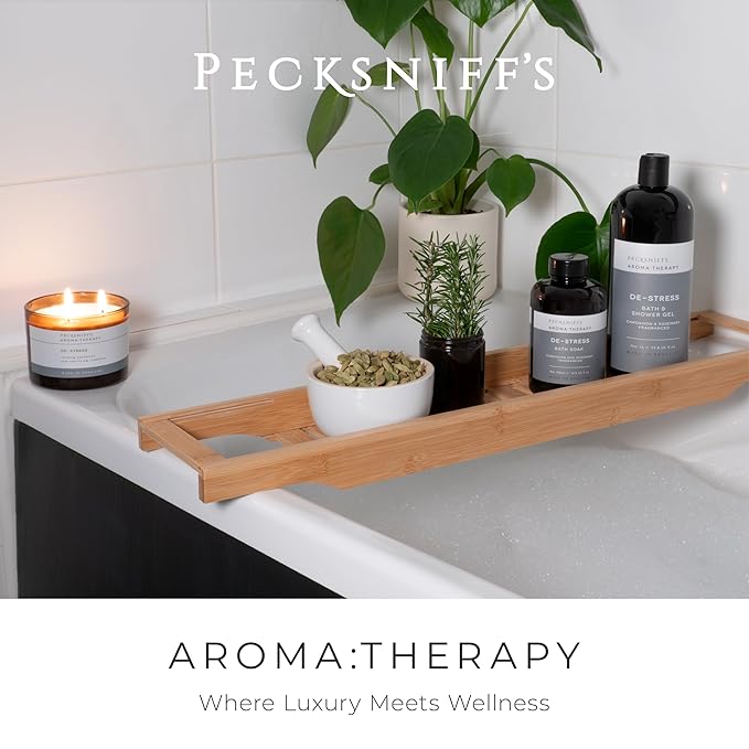 Pecksniff's Aroma:Therapy De-Stress Shower Gel – Luxurious Moisturizing Bath &amp Body Cleanser 1000 ml/33.8 fl oz Bottle
