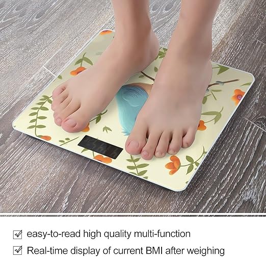 Cute Bird Weight Scale Large Bathroom Scales Digital Weight with Bright LED Display Non Slip Automatic Weighing Scale Fashion Weighing Machine for Body