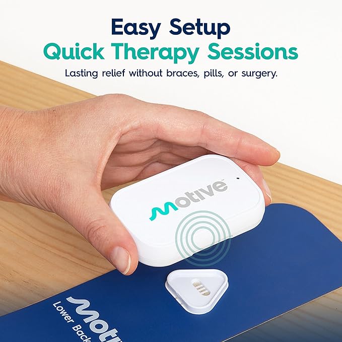Motive Lower Back FDA-Cleared NMES Therapy: Strengthen Lower Back Muscles for Better Stability &amp Movement Support – 20-Min At-Home SessionsDrug Free