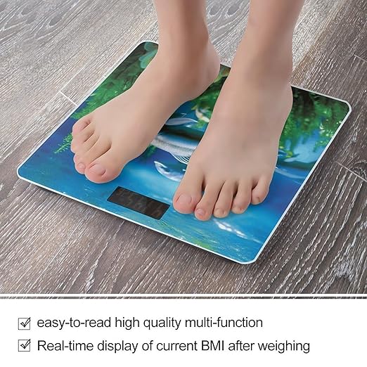 Aquatic Biologicals Scale for Body Weight Sturdy Tempered Glass Weighing Scales with LCD Display Accurate Digital Bathroom Scale Convenient Body Fat Smart Scales 400lb