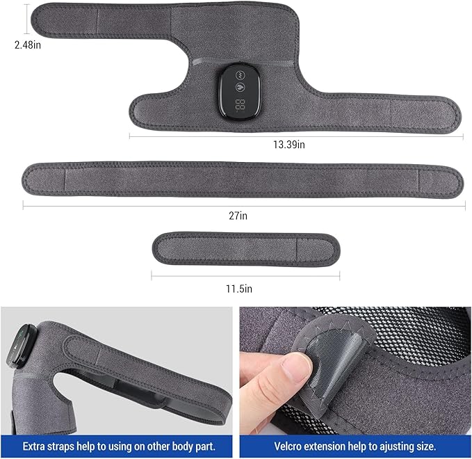 Vozdic PostCare Pro Massager Original - Portable Wrap for Knee Elbow Shoulder Pain (Black2pcs)