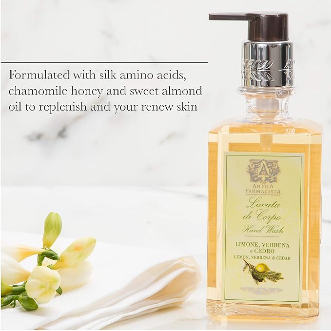 Antica Farmacista Hand &amp Body Wash - Luxury Nourishing Body Wash - Hydrating Hand Cleansing Wash - Bath &amp Body Gift - Lemon Verbena &amp Cedar 10 fl oz