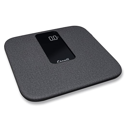 Escali ComfortStep Anti-Slip Digital Bathroom Scale for Body Weight with Removable Linen Platform Cover and High Capacity of 400 lb Batteries Included
