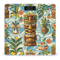 Vintage Aloha Tiki Pattern Scale for Body Weight Highly Accurate Digital Bathroom Body Scale Digital Bathroom Scales for People Anti-Slip Large LCD Display Smart Scales