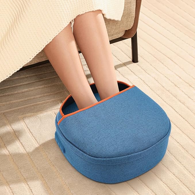 Automatic hot Compress Foot Massager Adjustable Strength - Azure Blue