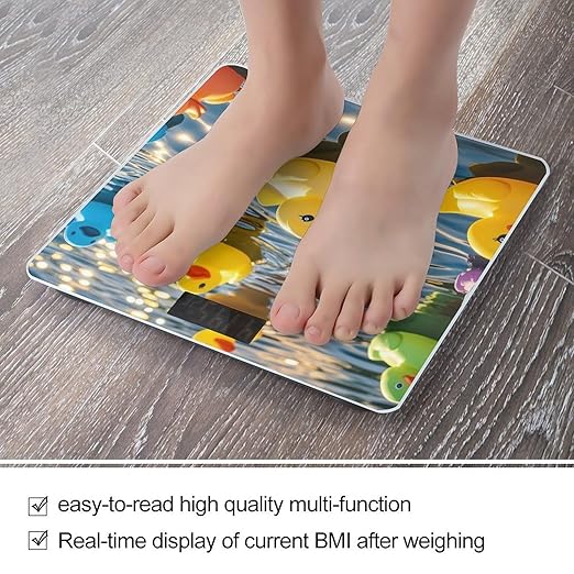 Rubber Ducks Bathroom Scale Digital Weight Scale Precision 400 Lbs Weighing Scales Large with LCD Backlight Display BMI Measures
