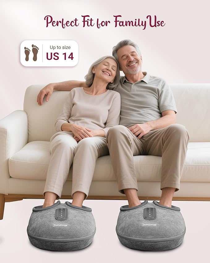 Shiatsu Foot Massager with Heat [2026 Upgraded] Gifts for Him Her FSA Eligible Deep Kneading Compression Remote Control HSA Feet Massage for Plantar Fasciitis Fits Size 14