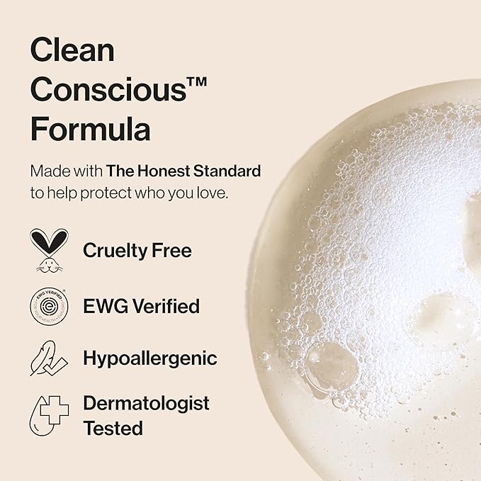 The Honest Company 2-in-1 Cleansing Shampoo + Body Wash Gentle Enough for Baby Dermatologist Tested Tear-Free Hypoallergenic Fragrance-Free