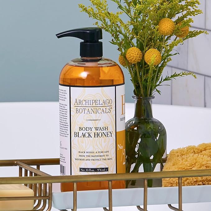 Archipelago Botanicals Black Honey Body Wash Moisturizing and Hydrating Daily Wash for Nourished Skin Free from Parabens Phthalates and GMOs (33 oz)