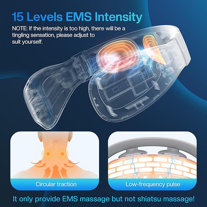 COMFIER Cordless Neck Massager for Pain Relief Deep Tissue Vibration Travel MassagerPortable Neck Massager for Office