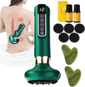 Intelligent Handheld Massage Tool for Anti - Cellulite Electric Cupping Device with 12 Suction Modes. This Fat Remover Massager is Suitable for Arms Legs. (Olive)
