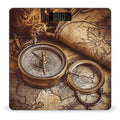 Compass and Old World Map Scale for Body Weight Digital Bathroom Scale Accurate Smart Weight Scales with Large Display Weighing Machine High Precision Scales