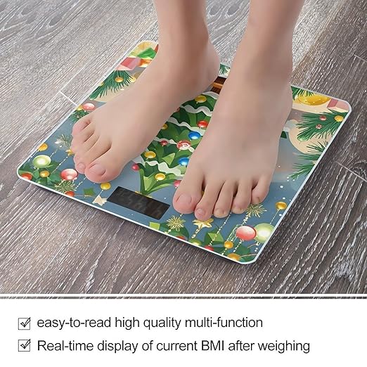 Tree Full of Lights Scale for Body Weight Digital Bathroom Scale Accurate Smart Weight Scales with Large Display Weighing Machine High Precision Scales