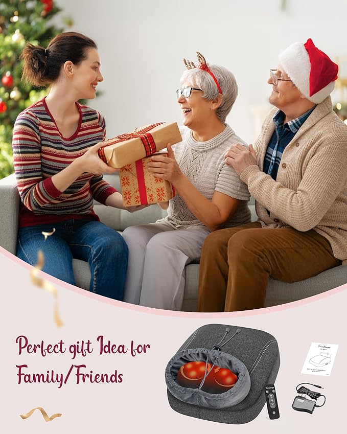 Shiatsu Foot Massager with Heat Heated Foot Massager for Neuropathy Foot Warmer 2 Heat Levels Remote Control FSA Eligible HSA Store Eligible