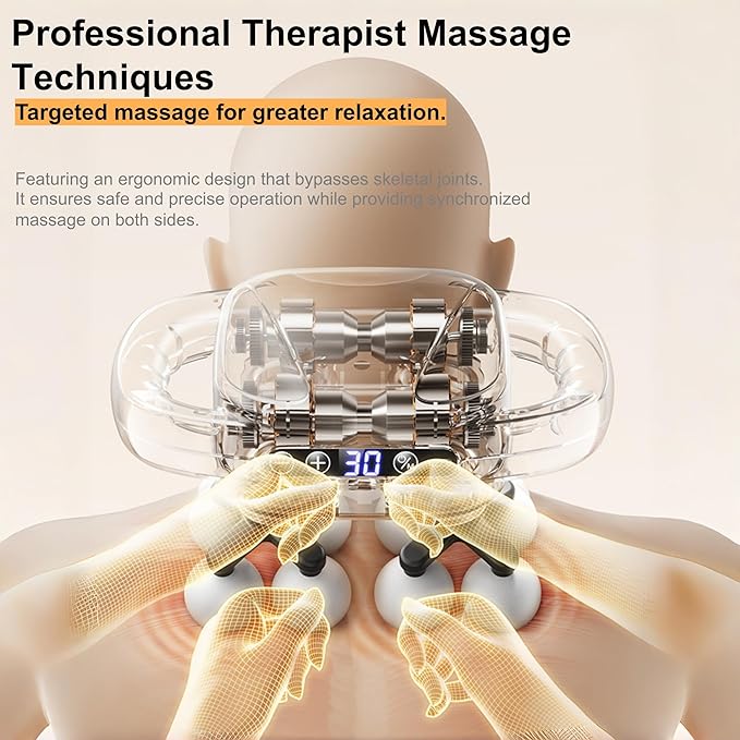 Mini 16 Head Massage Gun Set Mini 16-Drive 8-Head Massage Gun Deep Tissue with 30 Levels &amp 3 Modes for Thighs Arms Waist Back