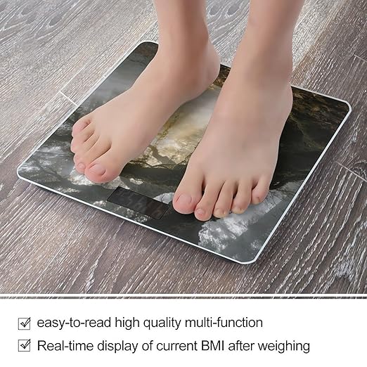 Misty Forest Smart Scale for Body Weight Digital Bathroom Scale Toughened Glass Weight Scale with Large LCD Backlight Display High Precision Scales Weighing Machine