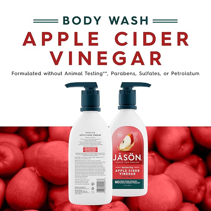 JASON Apple Cider Vinegar Balancing Body Wash For Gentle Feeling Clean 30 Fluid Ounces