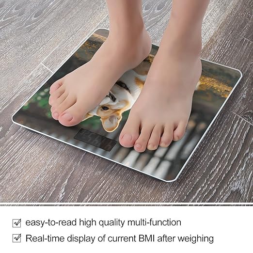 Dog Corgi Scale for Body Weight Smart Scales Digital Bathroom Scale High Precision Weighing Scales with Large Display Weighing Machine for People