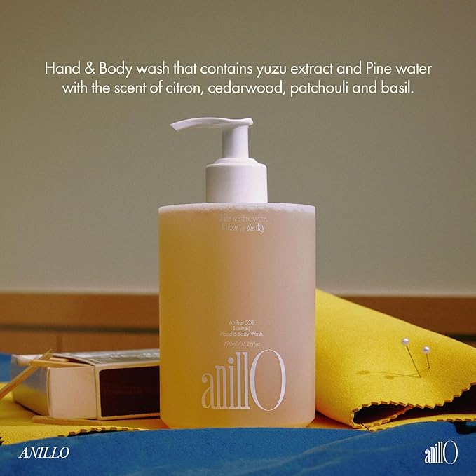 Amber528 Body Wash – Vegan Sulfate-Free Cleanser with Yuzu &amp Amber Hydrating &amp Soothing pH-Balanced Gentle for All Skin Types Subtle Scent 15.22 fl. oz