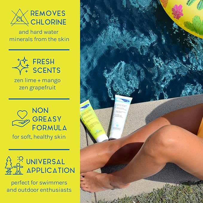 TRISWIM After Swim Skin Care Set | Chlorine Removal Body Wash &amp After Swim Lotion 8.5 fl oz Each | Removes Chlorine &amp Deeply Hydrates Dry Skin | Vegan Paraben-Free