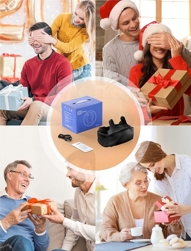Shiatsu Back and Neck Massager Cordless Shoulder Massager with Heat Electric Deep Tissue 3D Kneading Massage Pillow for Shoulder Leg Body Muscle Pain Relief Gifts for Men Women