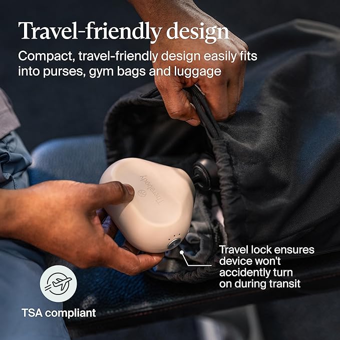 TheraGun Mini (3rd Generation) by Therabody – Ultra-Portable Massage Gun and Travel Essential for Fast Effective Pain and Tension Relief Anywhere (Oat)