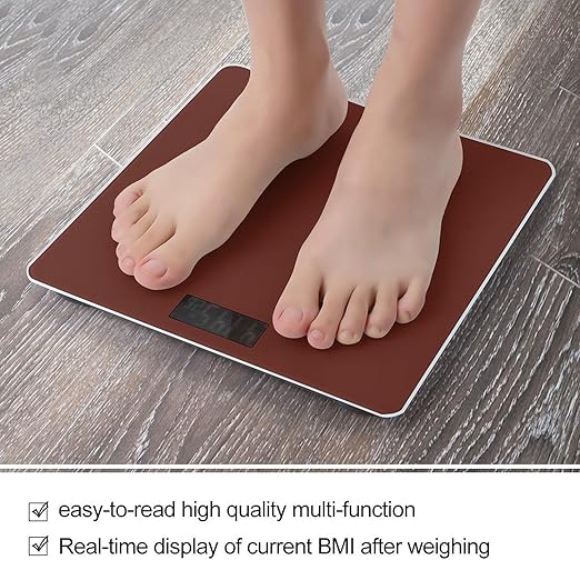Women's Digital Bathroom Weighing Scale Automatic Switch Energy Saving Scale Smart Scale for Body Weight Red