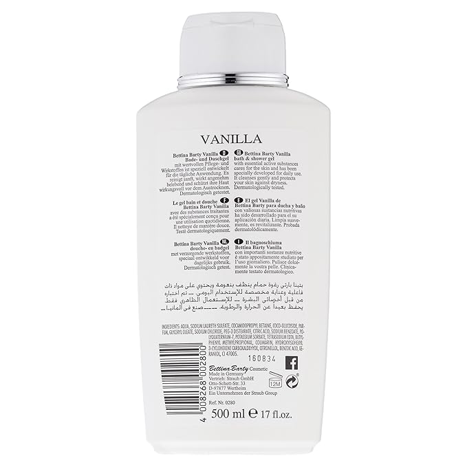 Bettina Barty Vanilla Bath &amp Shower Gel 500 ml