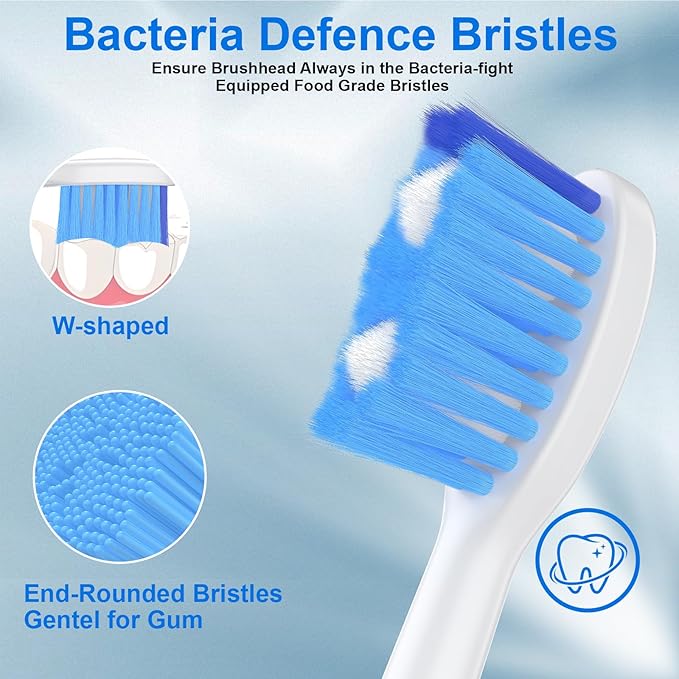 Sonic Electric Toothbrush for Adults and Teens5+Years Battery Life 48800 Quiet Operation RechargeableGenuine Waterproof Operated Powered Tooth BrushRelieveToothHealthProblems