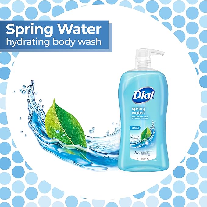Dial Body Wash Spring Water 32 Fluid Ounces &amp Body Wash Pamper &amp Indulge Silk &amp Magnolia 32 fl oz &amp Body Wash Calm &amp Soothe Lavender &amp Jasmine Scent 32 fl oz