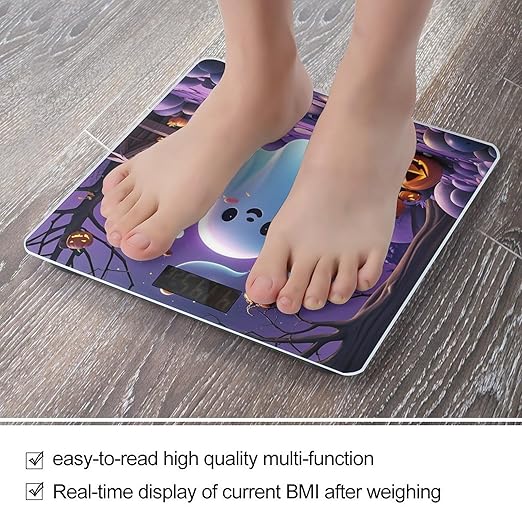 Ghost Pumpkin Weight Scale Highly Accurate Digital Weighing Scale with Large LCD Display Smart Bathroom Scales for Home Bedrooms and Gift Giving