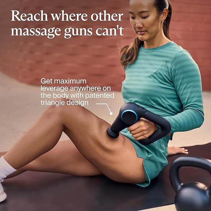 TheraGun Therabody Prime Plus Heated Powerful Massage Gun for Enhanced Warm-Up &amp Workout Recovery - Quiet Deep Tissue Massager for Body and Back Pain Relief - Leg &amp Back Massager with Heat