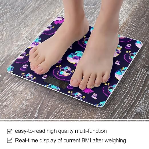 Digital Bathroom Weighing Scale Energy Saving Scale Smart Scale for Body Weight Cool Goth Rock Skull