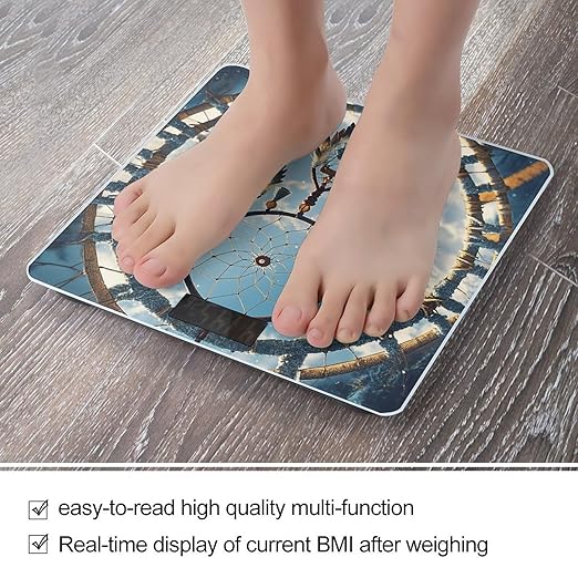 Native American Dream Catcher Scale for Body Weight Smart Scales Digital Bathroom Scale High Precision Weighing Scales with Large Display Weighing Machine for People