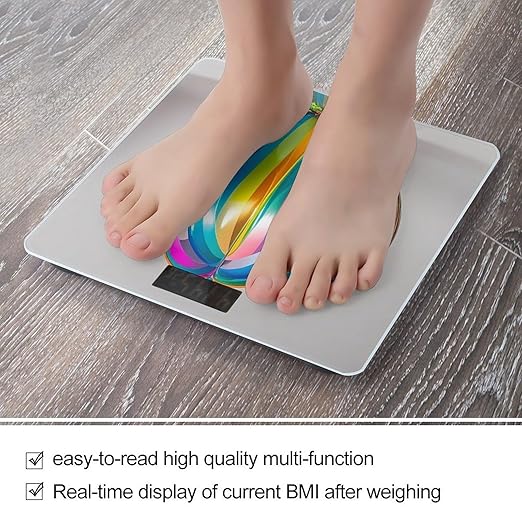 Shaped Balloon Scale for Body Weight Digital Bathroom Scale Toughened Glass High Precision Scales for Body Weight with Large LCD Backlight Display Weight Scales