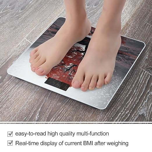 Red Tree Smart Scale for Body Weight Accurate Bathroom Scale with LED Display Digital Weight Scales Weighing Machine High Precision Scales for Bath Home