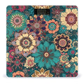 Bohemian Flower Bathroom Scale Automatic Power On/Off Body Scales LCD Backlight Display Square Digital Scale Rounded Corners Bathroom Scales for Home Bedrooms